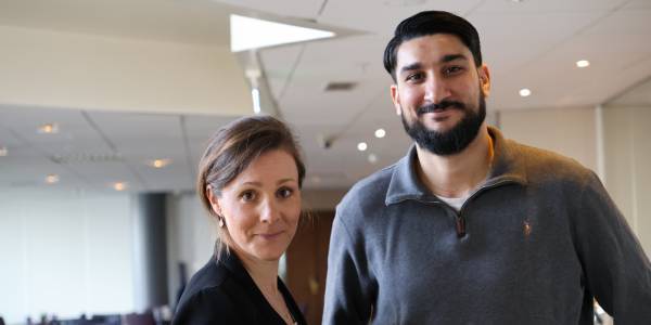 Jennifer Grede och Mohamed Messaoud från Sollentuna hem